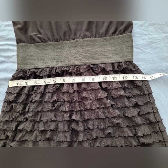 Cute Taboo Brand Black Dress with Ruffled Skirt. Sz 8 - Picture 9 of 13